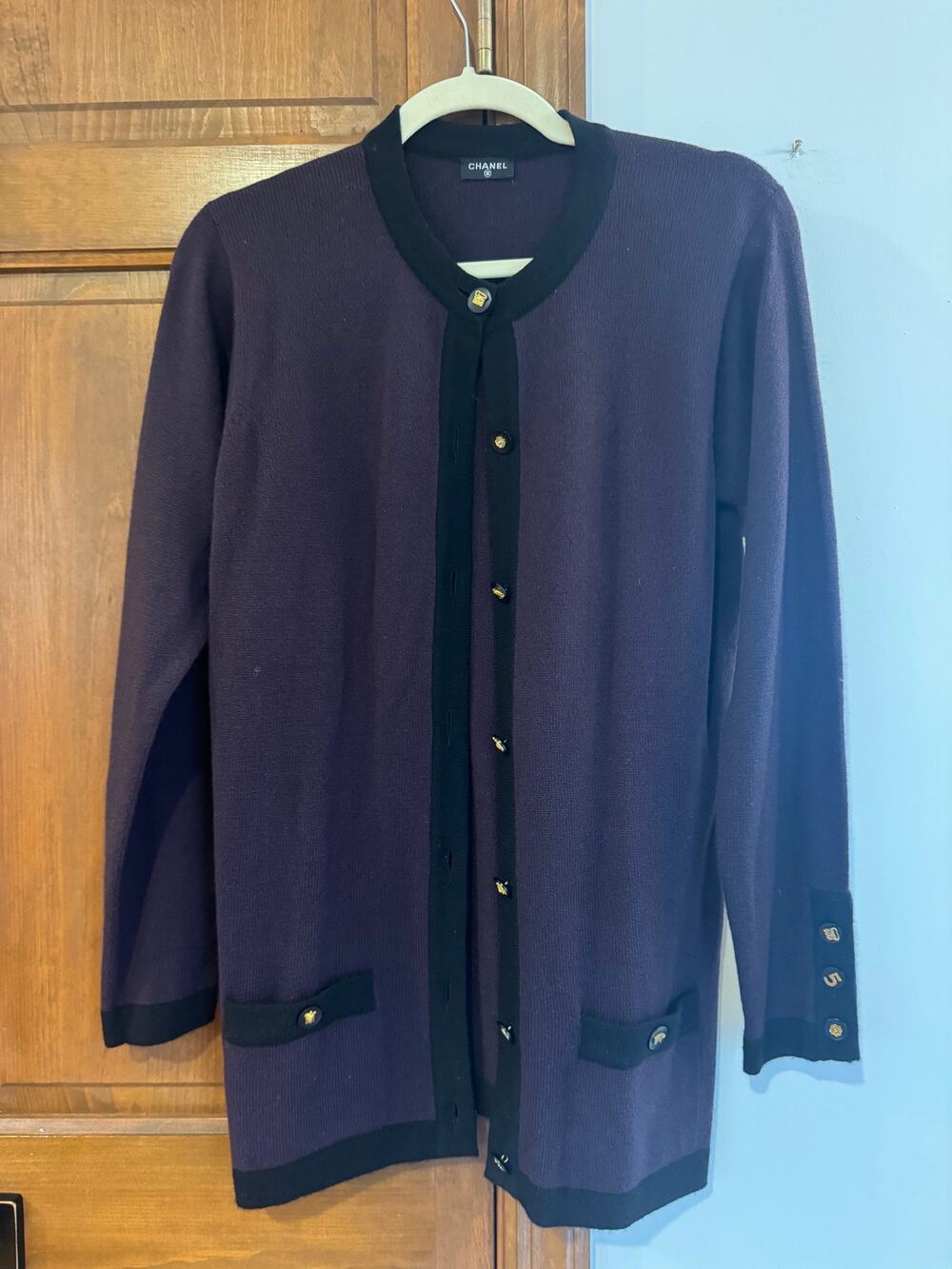Chanel Purple Cardigan